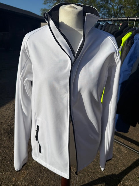 Softshell Jacket - White/Black size Medium Unisex