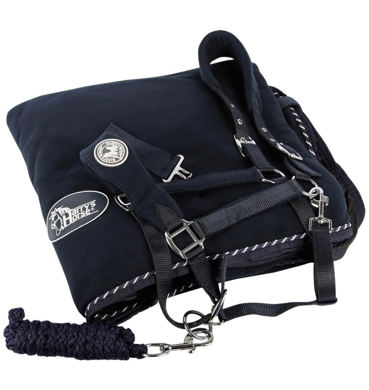 Harrys Horse Fleece Rug and Headcollar & Leadrope set