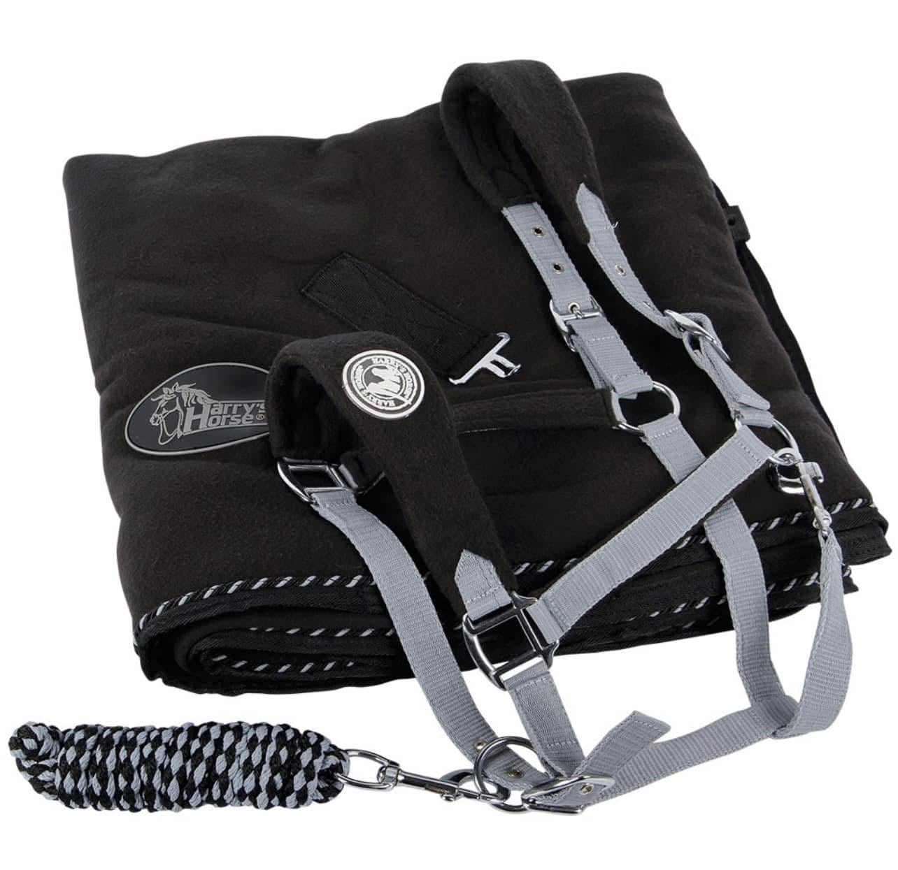 Harrys Horse Fleece Rug and Headcollar & Leadrope set