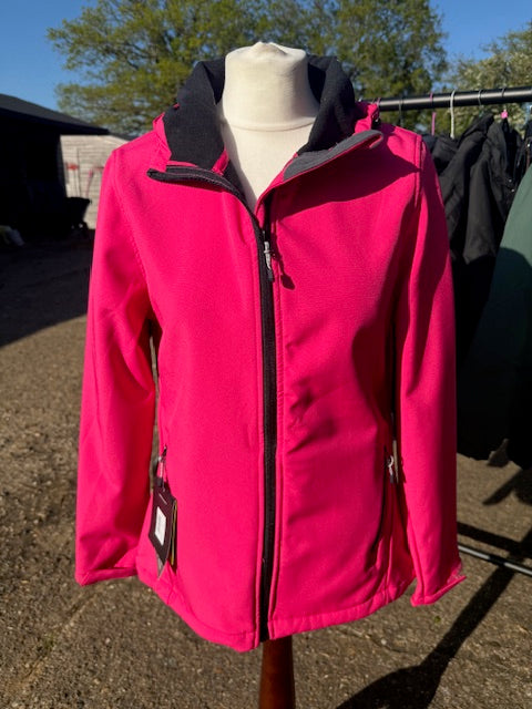 Softshell Jacket with Hood - Arkley III Pink/Black Size 12