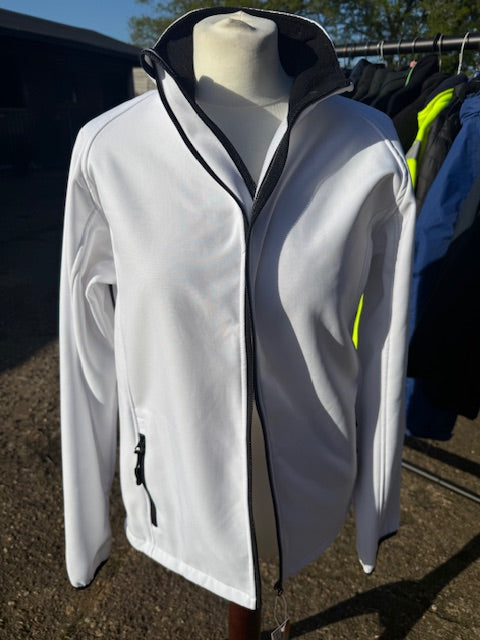 Softshell Jacket - White/Black size Medium Unisex