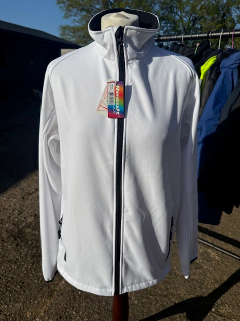 Softshell Jacket - White/Black size Medium Unisex