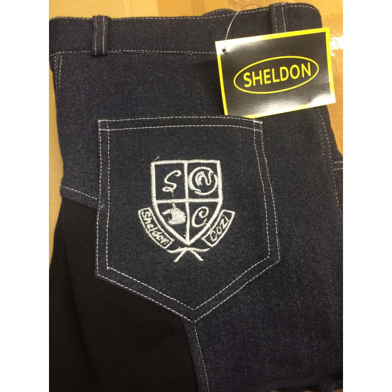 Sheldon Cozi Knitted Denim Jodhpurs (Navy)